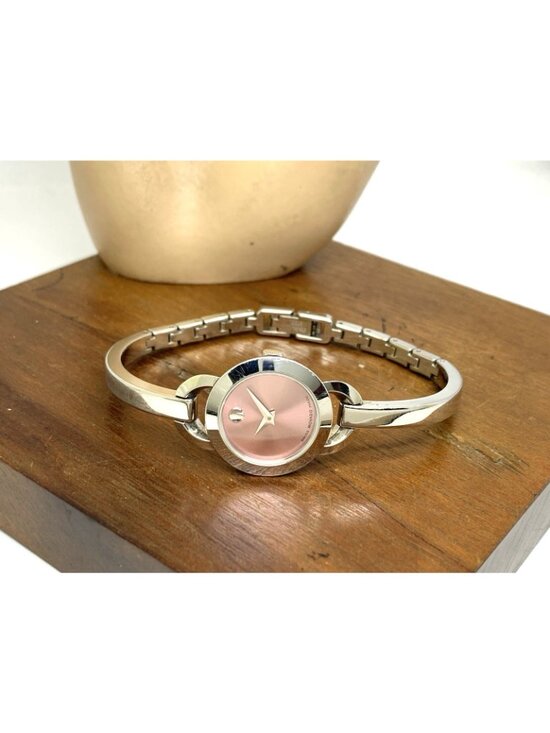 Movado Women\'s Watch 0606797 Rondiro Swiss Quartz Pink Dial Silver Steel 22mm main image 9